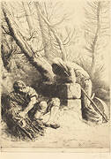 Death and the Woodcutter, 4th plate (La mort et le bucheron)