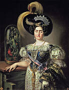 Retrato de Dª.  María  Francisca de Braganza y Borbón