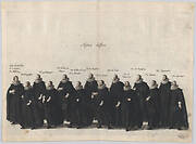 Plate 18: Aides marching in the funeral procession of Archduke Albert of Austria; from 'Pompa Funebris ... Alberti Pii'