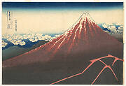 冨嶽三十六景　山下白雨|Storm below Mount Fuji (Sanka no haku u), from the series Thirty-six Views of Mount Fuji (Fugaku sanjūrokkei)