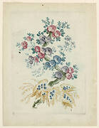 Fantastic flower motif from "Nouvelle Suitte de Cahiers de fleurs idéales"