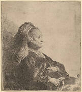 The Artist's Mother Seated, in an Oriental Headdress