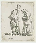 Beggar Man and Woman Conversing