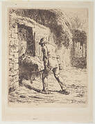 Man with a wheelbarrow (Le paysan rentrant du fumier)