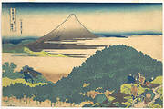 冨嶽三十六景　青山円座松|Cushion Pine at Aoyama (Aoyama enza no matsu), from the series Thirty-six Views of Mount Fuji (Fugaku sanjūrokkei)