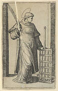 Saint Lawrence, left hand resting on a grill, from the series 'Piccoli Santi' (Small Saints)