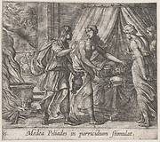 Plate 65: Medea Urging the Daughters of King Pellias to Murder Their Father (Medea Peliades in parricidium stimulat), from Ovid's 'Metamorphoses'