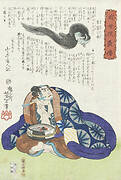 Namakubi Rokuzō Watching a Head Fly through the Air