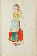 Folio 7, Woman in the red skirt