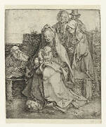 De Heilige Familie met Johannes de Evangelist, Maria Magdalena en Nicodemus