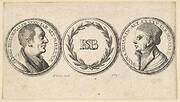 Medallions with portraits of Sebald Beham and Anna Beham