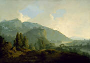 Italian Landscape with Mountains and a River