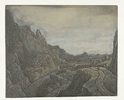 Rocky Landscape with a Road and a River