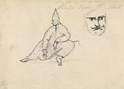 Study of a Seated Man, Wearing a Pointed Hat