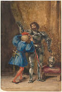 Goetz von Berlichingen Being Dressed in Armor by His Page George