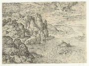 Coastal Landscape with Hero and Leander