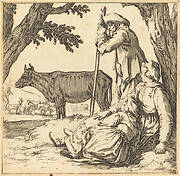 Peasant Couple with Cow