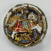 Hat badge with St. George and the dragon