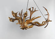 Antler Chandelier in the Shape of a Dragon