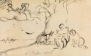 Study of Figures Sitting Under a Tree