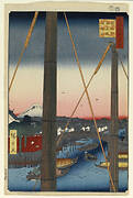 Inari Bridge and Minato Shrine, Teppozu, No. 77 from One Hundred Famous Views of Edo