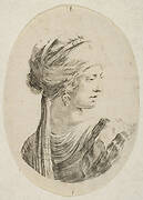 Sultana wearing a turban, in profile to the right, from 'Several heads in the Persian style' (Plusieurs têtes coiffées à la persienne)