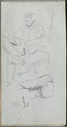 Sketchbook, page 24: Seated Male Figure