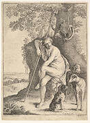 Seated figure of Diana the huntress