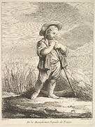 Little boy with a scythe, from Premier Livre de Figures d'après les porcelaines de la Manufacture Royale de France, inventées en 1757, par Mr. Boucher (First Book of Figures after porcelains from the Manufacture Royale de France, devised in 1757, by Mr. Boucher)