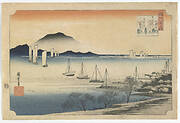 Eight Views of Omi: Sailboats Returning to Yabase