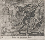 Plate 126: Aeneas and Anchises (AEnea in perentem pietas), from Ovid's 'Metamorphoses'