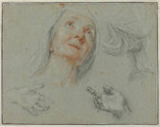 Studies for Saint Anne in "Education of the Virgin"