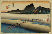 The Totoumi Bank of the Oi River, Kanaya, from the series the Fifty-three Stations of the Tokaido (Hoeido edition)