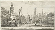 Various Ships and Views of Amsterdam (Verscheÿde Schepen en Gesichten van Amstelredam), Part II:  Canal near Amsterdam and Tower of Monkel