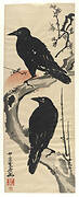 Two Ravens On Plum Tree