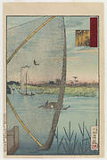 Ayasegawa river with distant view of Sensoji temple, from the series One Hundred Views of Musashi