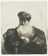 Old Man with a Flowing Beard, Fur Cap and Velvet Cloak