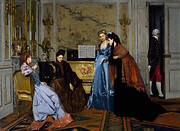 Elegant Figures in a Salon