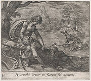 Plate 95: The Death of Hyacinthus (Hyacinthi cruor in florem sui nominis), from Ovid's 'Metamorphoses'