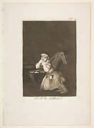 Plate 4 from 'Los Caprichos': Nanny's boy (El de la rollona.)