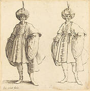 Two Turks Dressed in Turbans with a Plume