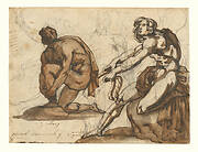 Classical Nudes (recto); Classical Statuary (verso)