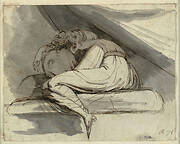 Woman Sitting, Curled up