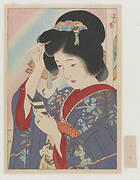 Between the acts, from Portfolio of beauties by Kiyokata