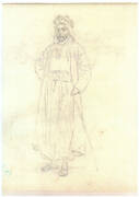 Pencil sketch of a turbaned man