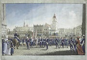 The oath of Tadeusz Kościuszko in the Old Town Market in Kraków