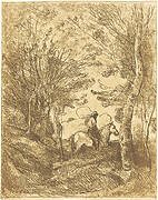 Horseman in the Woods, Large Plate (Le Grand Cavalier sous bois)