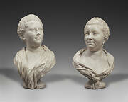 Busts of Two Sisters: Bust of Mme. Brigitte François Elisabeth de Lansire, née Garnier d'Isle; Bust of Mme. Adélaïde Julie Mirleau de Neuville, née Garnier d'Isle