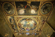 The ceiling of the Blenheim Saloon of Marlborough House, Pall Mall, London painted by Orazio and Artemisia Gentileschi