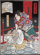 Ōhara Takejirō Takematsu Subduing a Bald Demon